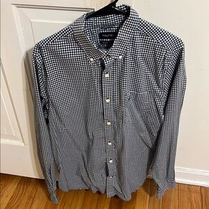 Nautica Blue and White Gingham Casual Shirt